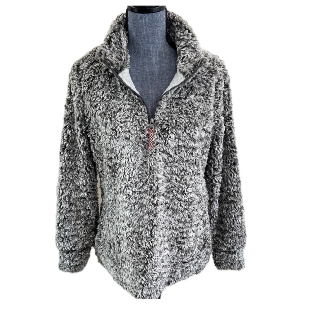 Weatherproof Fuzzy Half Zip Pullover with Pockets